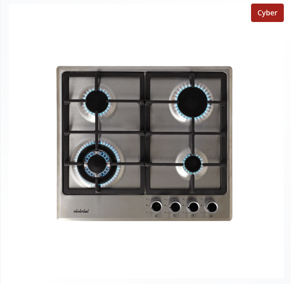 Encimera a Gas Inox Rejilla Hierro Fundido 60 cm EGI-60CI